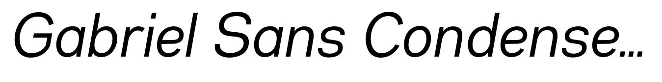 Gabriel Sans Condensed Normal Italic